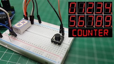 7 segment display arduino code counter