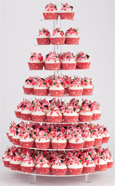 7 Tier Clear Acrylic Cupcake Cake Stand eFavorMart