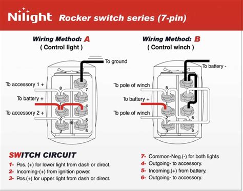 7-Pin Rocker Switch Wiring Diagram: Control Your Project's Power