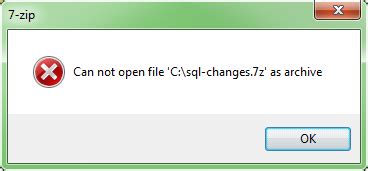7-zip cannot open file as archive