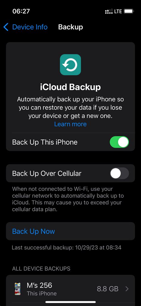 7. Allow iCloud Drive backup on cellular data