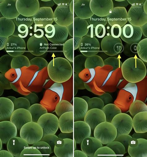 7. Battery status on the Lock Screen