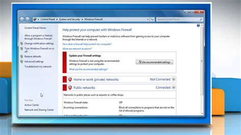 7. Change Your Firewall Settings