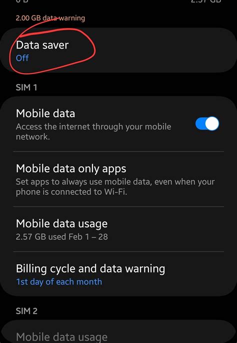 7. Disable Data Saver/Low Data Mode