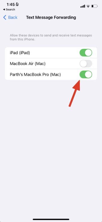 7. Disable Text Forwarding on Mac
