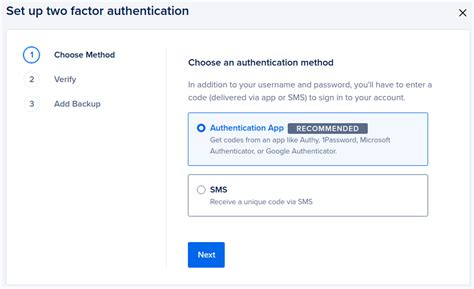 7. Enable and Modify Two-Factor Authentication Settings