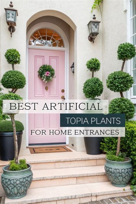 7. Enhance entrances with topiary in containers