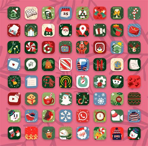 7. Gingerbread-Inspired Christmas App Icons