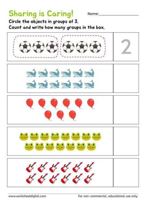 7. Group objects in threes