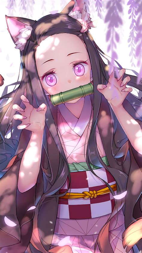 7. Nezuko iPhone wallpaper
