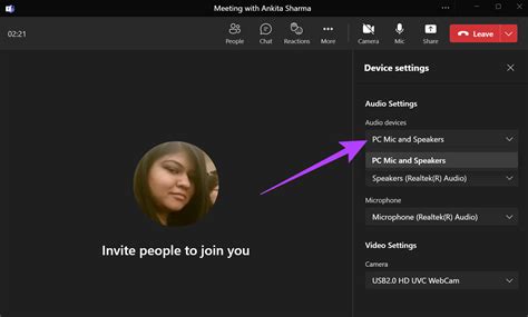 7. Select Output Device in Video Conferencing Apps
