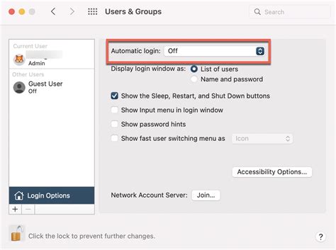 7. Set Up Automatic Login