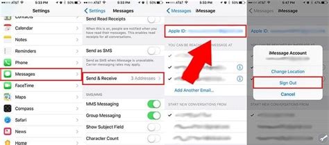7. Sign out of iMessage and FaceTime