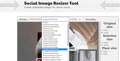 7. Social Image Resizer Tool