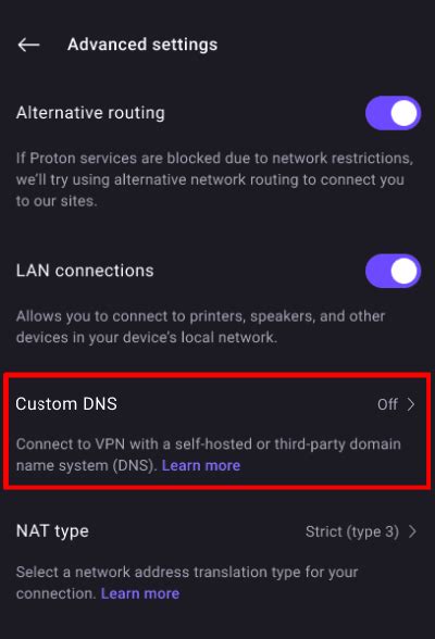7. Use custom DNS