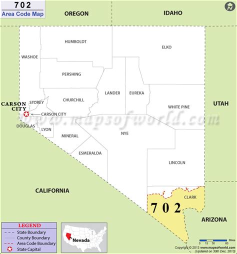 702 area code zip code