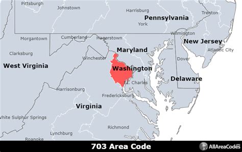 703 area code zip code