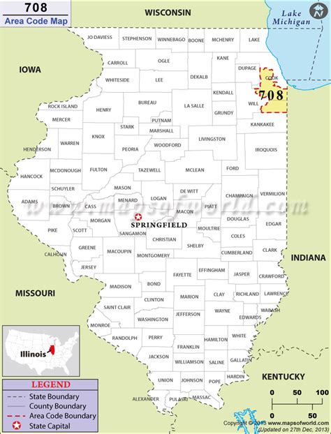 708 area code map
