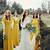 70s yellow bridesmaid dress