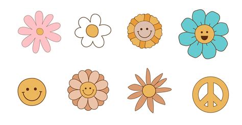 70s flower drawing