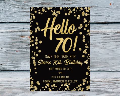 FREE Printable 70th Birthday Invitation Templates FREE Printable