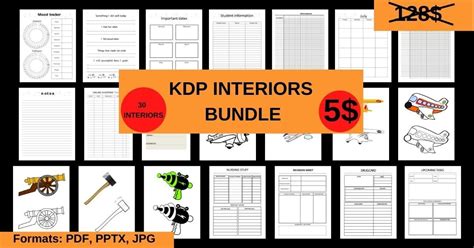 Download 71  All-In-One Kdp Interiors Bundle PSD Files For Crafts