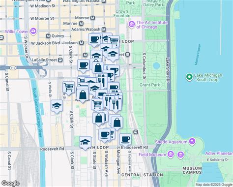 28 Michigan Ave Chicago Map Maps Database Source