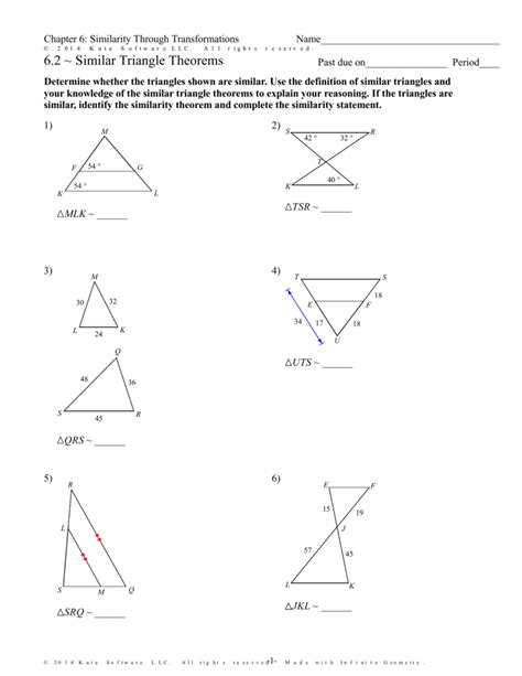 73 Proving Triangles Similar Worksheet Answer Key