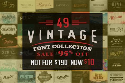 Download 735  Vintage Font Collection Bundle PNG Files DXF Files