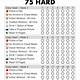 75 Hard Printable Checklist Free