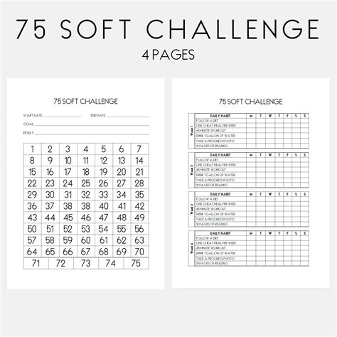 75 Soft Challenge Printable Free Pdf: Tips, Tricks, And Reviews In 2023