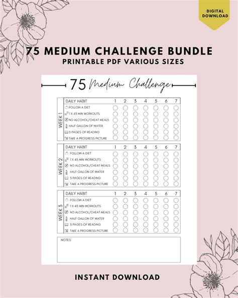 75 Mom Challenge Printable