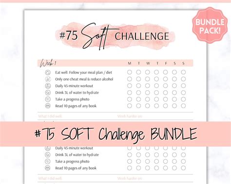 75 Soft Challenge Checklist Printable Free