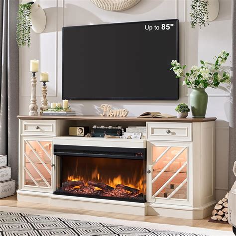 75 Tv Fireplace Stand