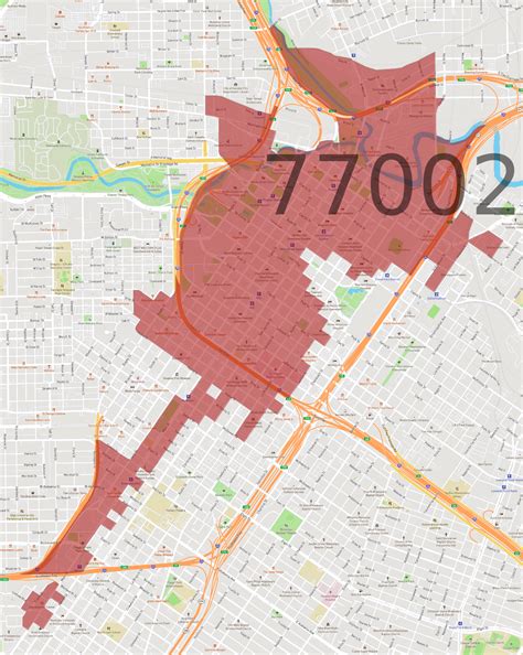 77002 Full Zip Code Map