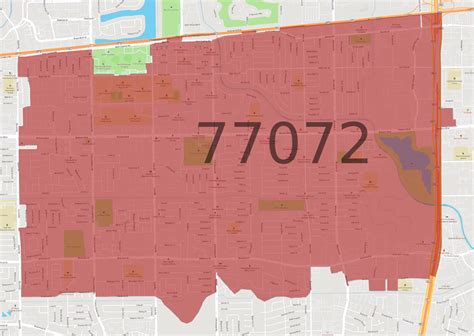77072 Zip Code Map