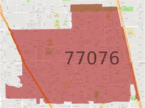 77076 Zip Code Map