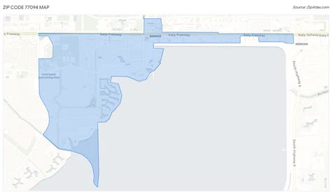 77094 Zip Code Map