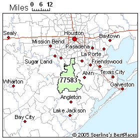 77583 Zip Code Map