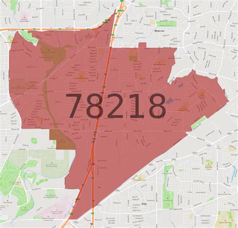 78218 Zip Code Map