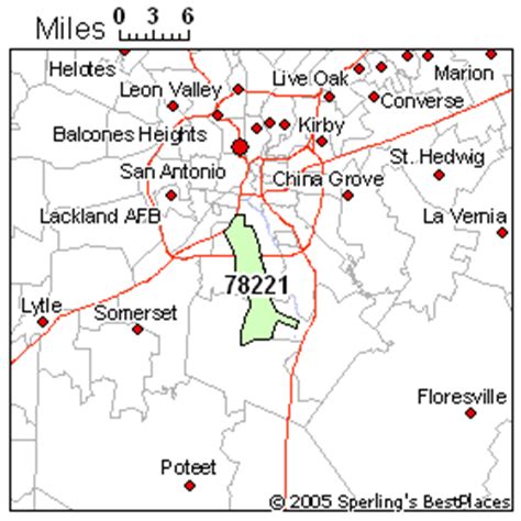 78221 Zip Code Map