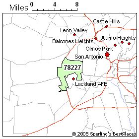 78227 Zip Code Map