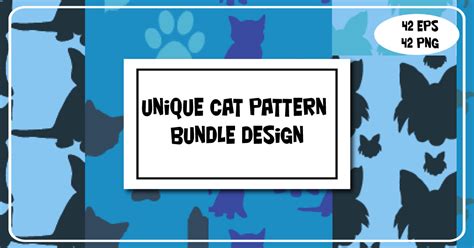 Download 791+ Unique Cat Pattern Design Bundle Background Commercial Use