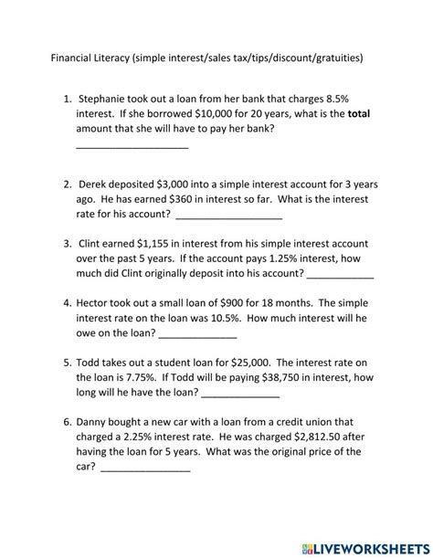 Unlock the Secrets of Financial Freedom: 7th Grade Financial Literacy Worksheets PDF