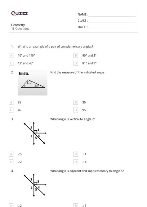 Unlock the Secrets of Geometry and Excel in School: 7th Grade Geometry Worksheets PDF