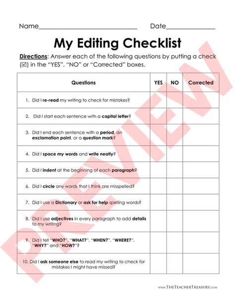 7th Grade Printable Letter That Needs Revision And Editing