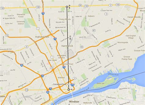 8 Mile Detroit Map