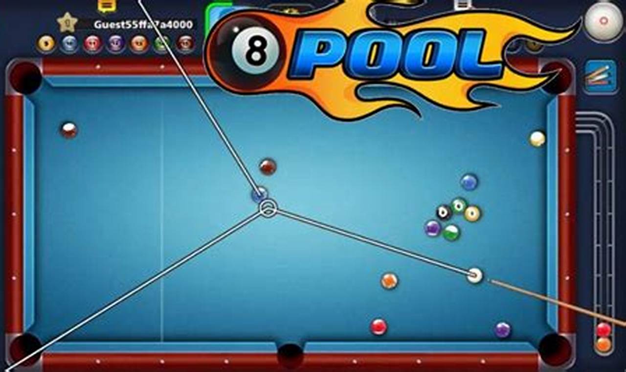 8 ball pool mod apk long line