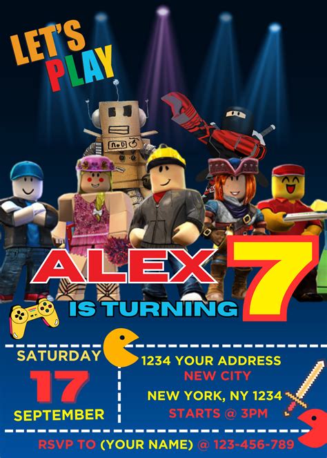 8+ Great Roblox Birthday Invitation Templates For The Little Gamer 