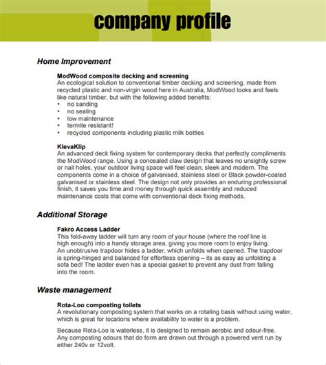 8+ Company Profile Sample – Free , Examples & Format | Sample Templates
